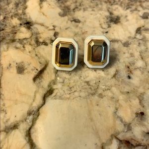 Kate Spade White + Gold Earrings